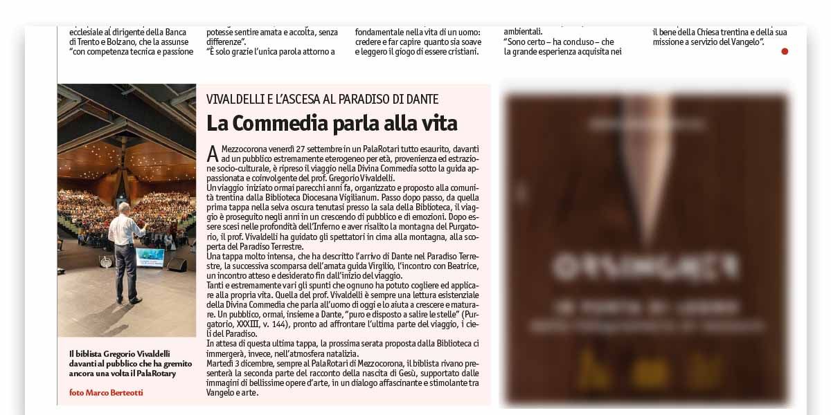 Articolo Vita Trentina 6 ottobre 2024